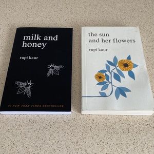 Rupi Kaur. Poem books. Milk and Honey. The Sun and Her Flowers.
